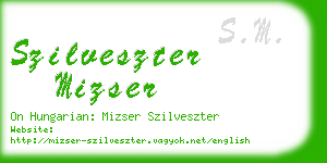 szilveszter mizser business card
